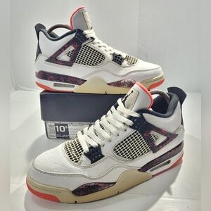 NIKE AIR JORDAN 4 RETRO PALE CITRON FLIGHT NOSTALGIA SHOE SIZE 10.5 308497-116